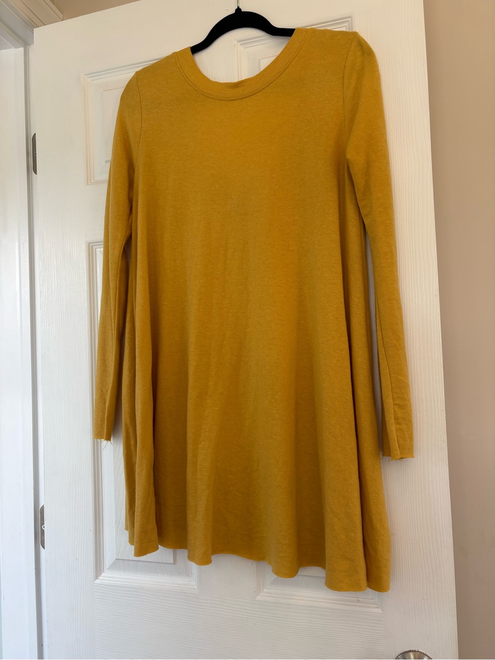 Free People Mustard Swing Crewneck Sweater